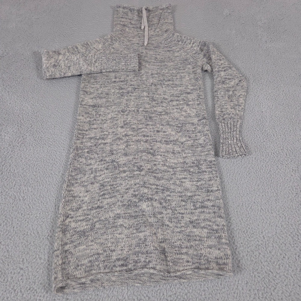 Athleta Sweater Dress Womens Small Gray Traverse City Cowl Neck 100% Merino Wool